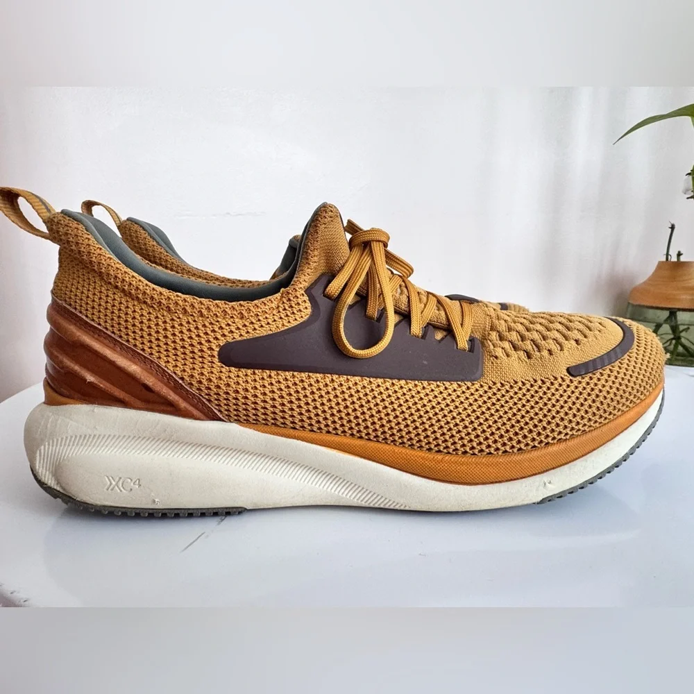 Johnston & Murphy XC4 TR1 Sport Hybrid Knit Waterproof Yellow Brown Sneakers 12